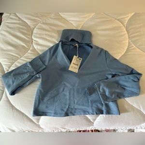 NWT Zara crop sweatshirt with cutout